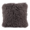 thumbnail image 1 of A&B Home Mongolian Lamb Fur Pillow, Gray, 1 of 4