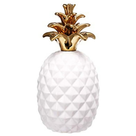 A&B Home Pineapple Accent, White-Color:White,Style:Modern Chic