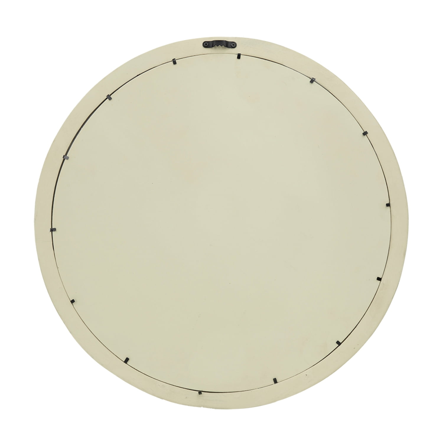Cream Round Mango Wood Porthole Wall Mirror