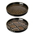thumbnail image 1 of A&B Home Quinn Safari Round Trays-Color:Brown,Style:Modern Chic, 1 of 4