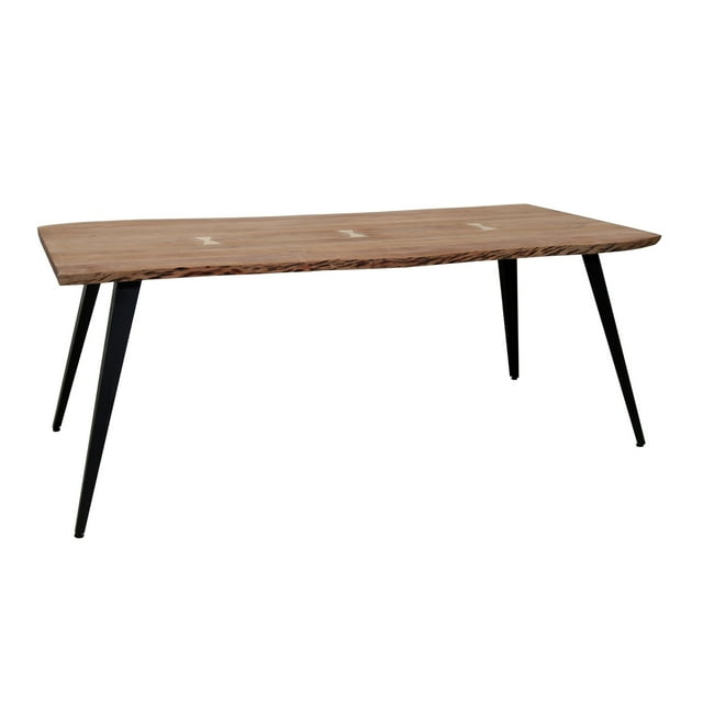 A&B Home Ramirez Dining Table - 78.5"W x 35.5"L x 30"H - Natural/Black