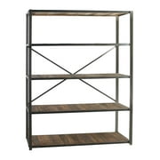 A&B Home Ramsden Large Bookcase-Color:Brown,Style:Urban Industrial