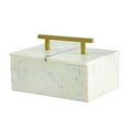thumbnail image 1 of A&B Home Rectangular Decorative Marble Box with Gold Handle 7.1" x 4.9" x 4.3", 1 of 1