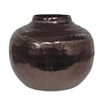 thumbnail image 1 of A&B Home Round Aluminum Vase with Textured Bronze Finish - D7.5x6", 1 of 1