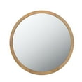 thumbnail image 1 of A&B Home Round Light Brown Mango Wood Walll Mirror 19.7" x 19.7", 1 of 13