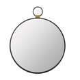 thumbnail image 1 of A&B Home Round Stopwatch Wall Mirror with Single Loop and Wood Accent  - Antique Black, Mirror Finish, 1 of 4