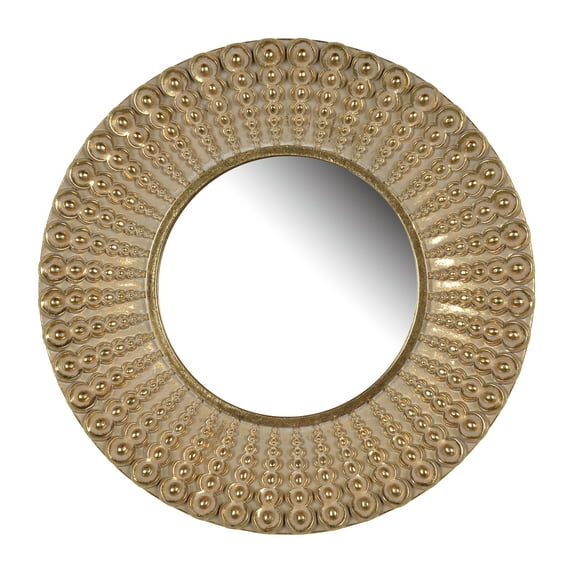 A&B Home Round Wall Mirror 19" Gold Circle Wall Mounted Mirror for Bathroom Bedroom Living Room Washroom
