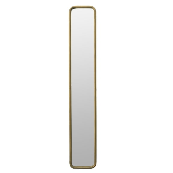 A&B Home Rounded Corner Slim Profile Rectangular Mirror - Antique Gold, Mirror Finish