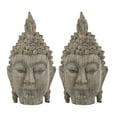 thumbnail image 1 of A&B Home Set of 2 Buddha Head Statues, 1 of 9