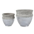 thumbnail image 1 of A&B Home Set of 2 Silver and Grey Decorative Ceramic Vases, 1 of 5