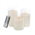 thumbnail image 1 of A&B Home Set of 3 Flameless LED Candles with Clear Glass Holder, 1 of 11