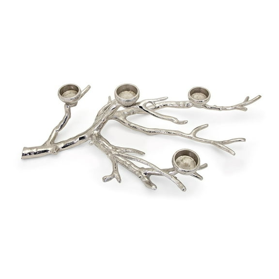 A&B Home Silver Tree Branch 4 Slot Tealight Candleholders 22.8" x 11.4" x 5.9"