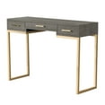 thumbnail image 1 of A&B Home Snake Print Console Table with 3 Drawers and Square Metal Bar Legs - Gray, Gold Finish, 1 of 7