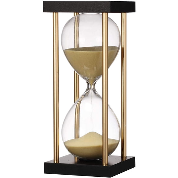 A&B Home Spellman 15-Minute Hourglass, Tan Sand Contemporary/Clear