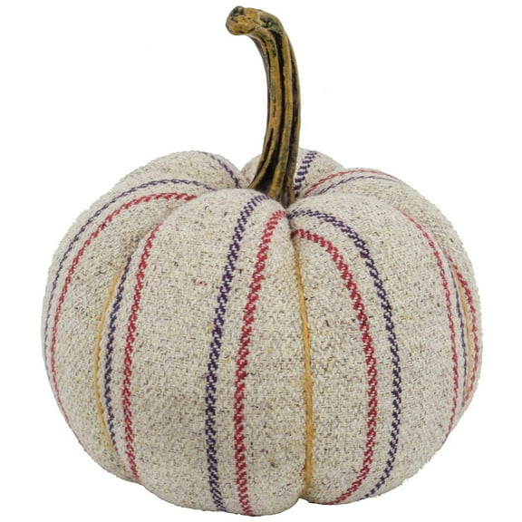 A&B Home Striped Fabric Weighted Pumpkin - 8.3" - Multi