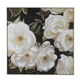 thumbnail image 1 of A&B Home Sweet Gardenias Hand-Painted Framed Wall Art - 40"W x 40"H - White/Black/Gold, 1 of 1