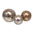 thumbnail image 1 of A&B Home Textured Aluminum Deco Balls - Set of 3 - Bronze/Gold/Silver, 1 of 4