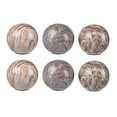 thumbnail image 1 of A&B Home Transitional Marbleized Set Of 6 Ball Accents With Brown 2741-DS, 1 of 3