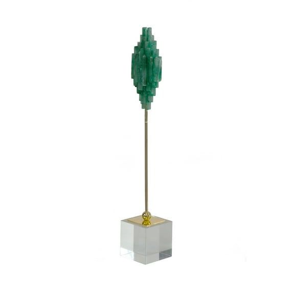 A & B Home Vintage Glamour Statue In Green AV43713