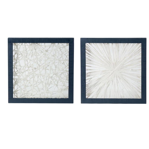 A&B Home Wall Dcor - Ivory, Indigo - Set of Two