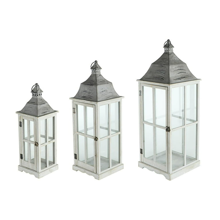 Set of three candle hot sale lanterns