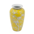 thumbnail image 1 of A&B Home Yellow Porcelain Tapered Vase with Floral Design 6.1" x 6.1" x 10.6", 1 of 10