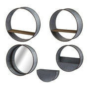A & B Home Zale Round Metal Wall Planters - Set of 5