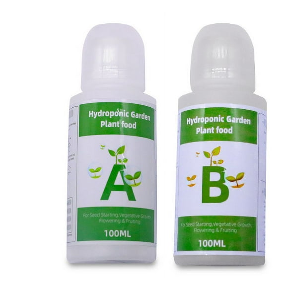 A+B Two Part Set Liquid Hydroponic Nutrients All Purpose Concentrated Suitable For All Flowers 200ml