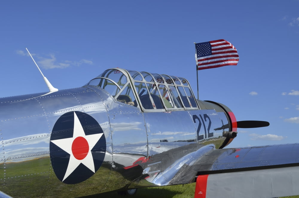 A BT-13 Valiant trainer aircraft Canvas Art - Stocktrek Images (35 x 23)