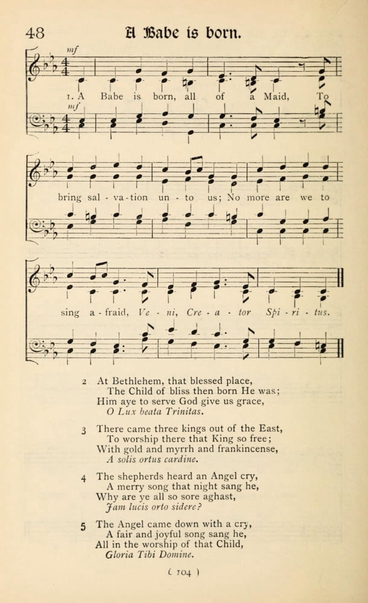 A Babe is Born Christmas Carols New & Old 1850 Canvas Art - (24 x 36)