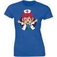 thumbnail image 1 of A Baby Girl Doctor - My Hero Wears Scrubs Professsional Medical Women's T-Shirt, 1 of 4