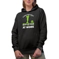 thumbnail image 1 of A Bad Day of Golf Beats Any Good Day at Work with Ball & Swinging Golf Player, Golfing or Golfer Themed Merch Gift, Black Hooded Sweatshirt or Hoodie, Large, 1 of 5
