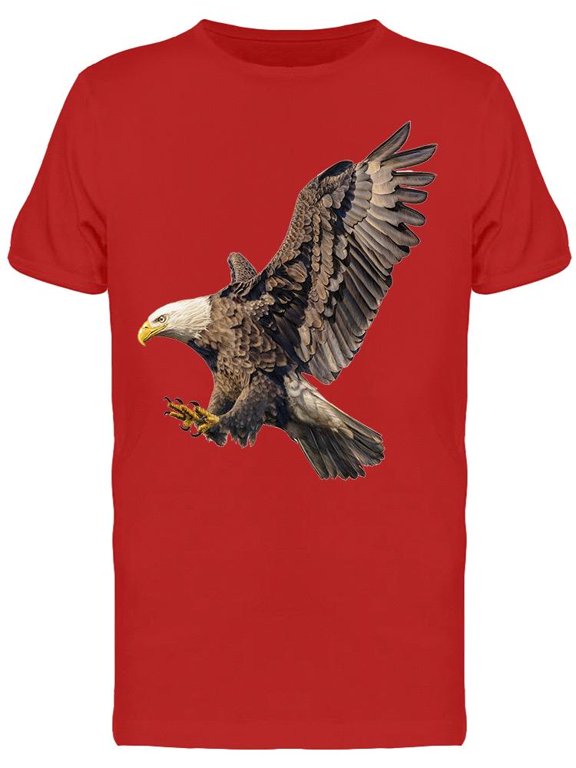 A Bald Eagle Swooping Attack T-Shirt Men -Image by Shutterstock, Male Medium