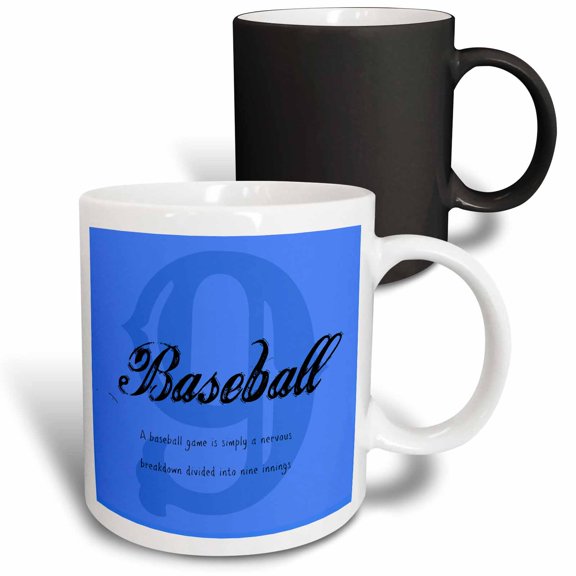 3drose, a Baseball Game Is Simply Nervous Breakdown Broken Down into 9 Innings, 11oz Magic Transforming Mug
