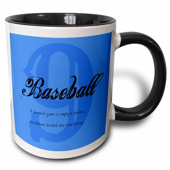 3drose, a Baseball Game Is Simply Nervous Breakdown Broken Down into 9 Innings, 11oz Two-tone Black Mug
