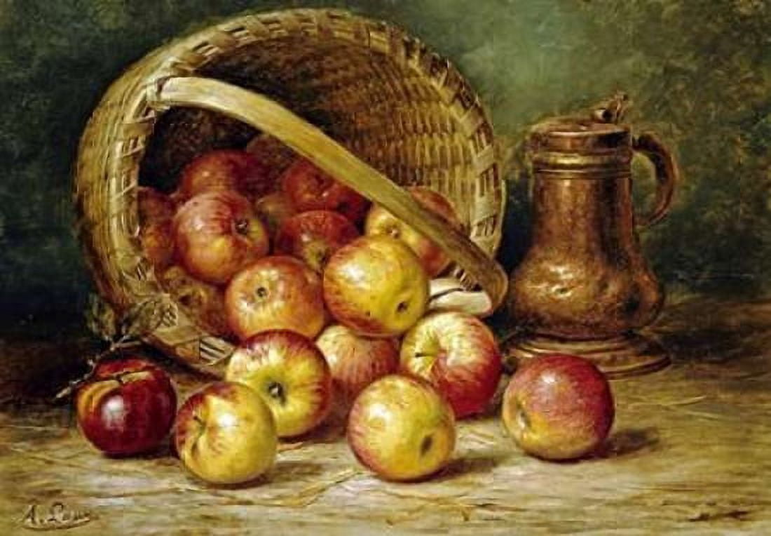 A Basket of Apples Canvas Art - August Laux (24 x 36)