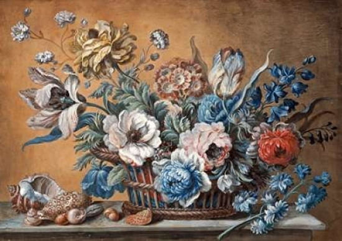 A Basket of Carnations Canvas Art - Peter Mazell (18 x 24)