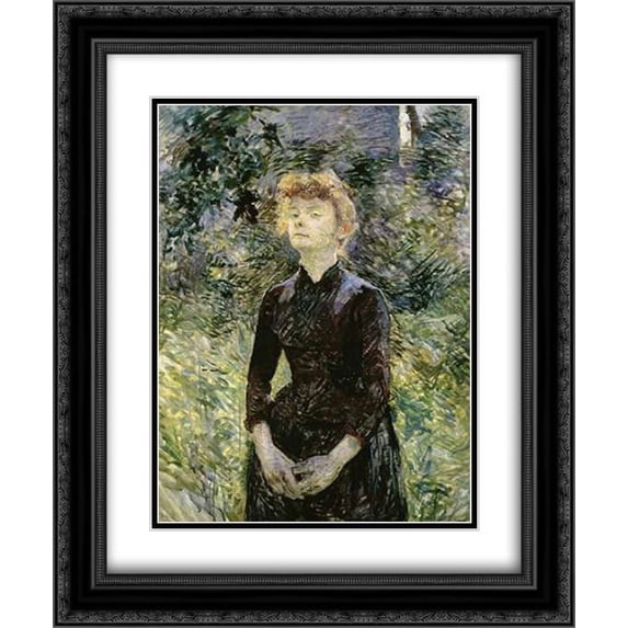 A Batignolles 2x Matted 20x24 Black Ornate Framed Art Print by Toulouse-Lautrec, Henri