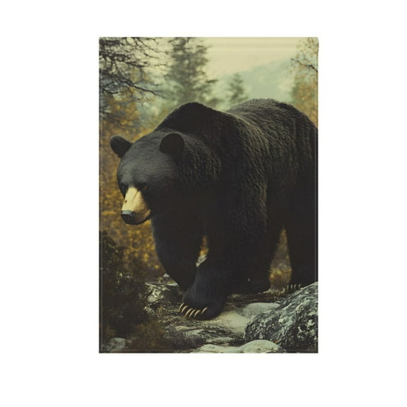 A Bear in Forest Garden Flag House Banner 12" x 18" Double Sided Outdoor Yard Decoration