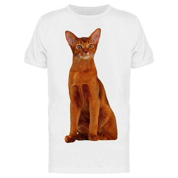 A Beautiful Abyssinian Cat T-Shirt Men -Image by Shutterstock, Male Medium