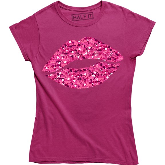 A Beautiful Glitters Lips Image Short Sleeve Women's Gift T-Shirt