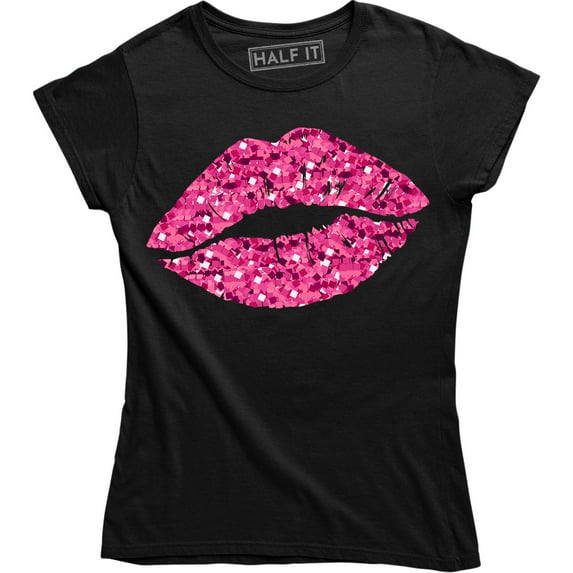 A Beautiful Glitters Lips Image Short Sleeve Women's Gift T-Shirt