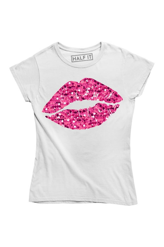 A Beautiful Glitters Lips Image Short Sleeve Women's Gift T-Shirt