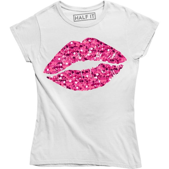 A Beautiful Glitters Lips Image Short Sleeve Women's Gift T-Shirt