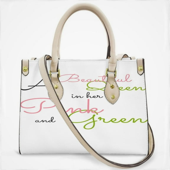 A Beautiful Queen In Her Pink And Green Cross Body Bags For Women Small Leather Female Handbags Fashion Top-Handle Totes