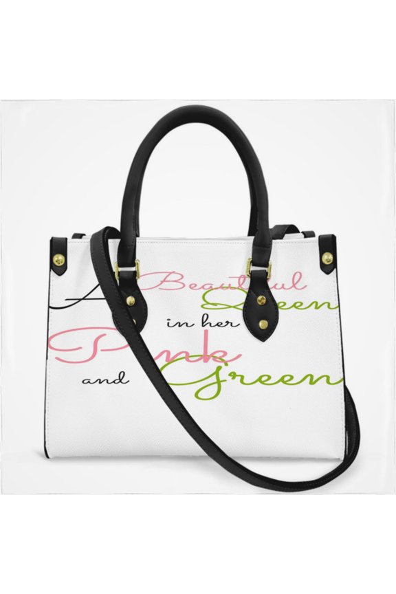 A Beautiful Queen In Her Pink And Green Cross Body Bags For Women Small Leather Female Handbags Fashion Top-Handle Totes