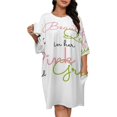 thumbnail image 1 of A Beautiful Queen in Her Pink And Green Sleepshirts For Sleeping Travels Loose Sleepdress Pajama Dress Soft Nightdress Sleepwear, 1 of 7