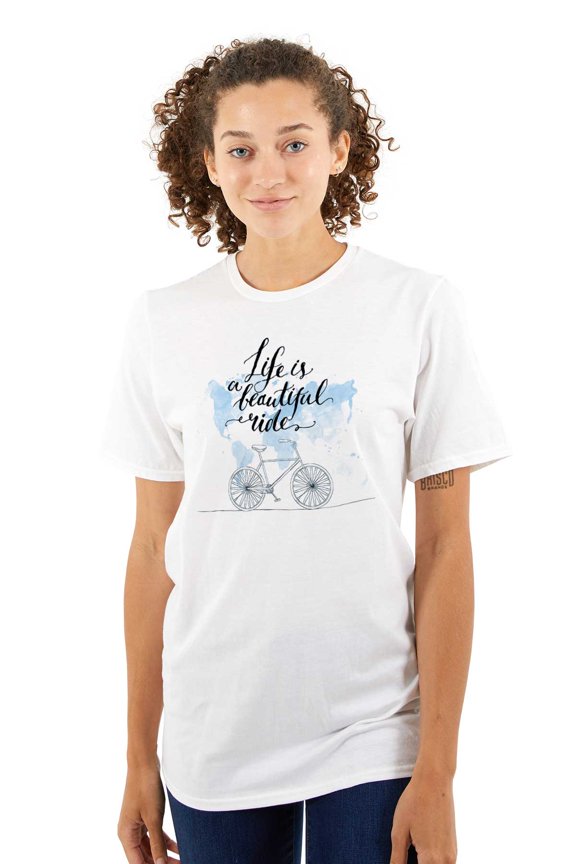 A Beautiful Ride Pretty Bicycle Women's Plus Size Graphic Tee Brisco Brands 2X