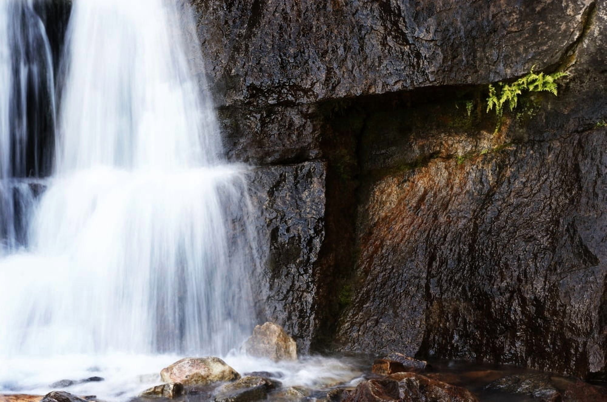 A Beautiful Waterfall Canvas Art - Chris and Kate Knorr Design Pics (17 x 11)