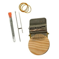 A Beginner Weaving Loom Set With 12 Needles, Wooden Frame For Kids Craft, Handmade Projects And Educational Activities